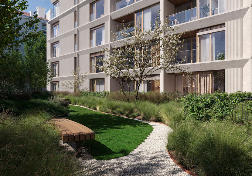 Privátní zahrada jako zelené srdce