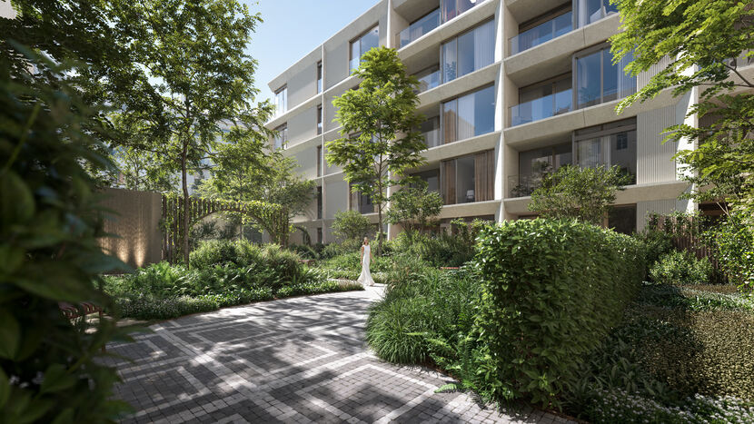 A private garden at the heart of the residence